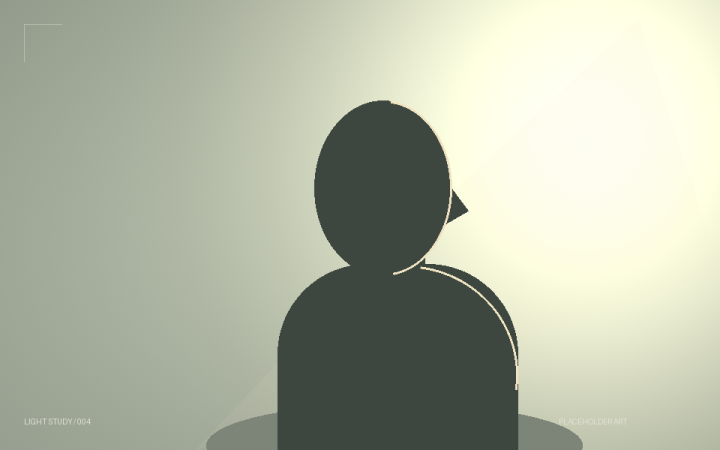 Abstract lighting study with a silhouetted subject; illustrative placeholder.