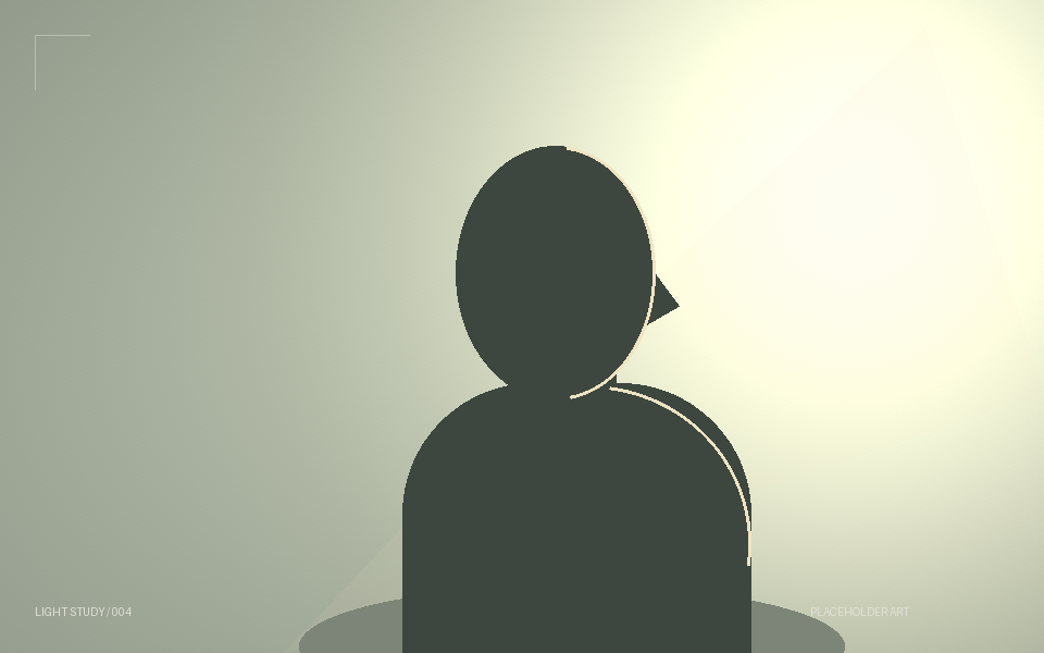 Abstract lighting study with a silhouetted subject; illustrative placeholder.